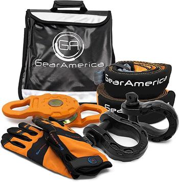 Best selling off-road recovery gear kits, straps, shackles, kinetic ropes 