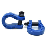 Mega Shackles ® - Blue (2PK) | Forged Carbon Steel | 68,000 lbs MBS (16,000 lbs WLL) | Off-Road Recovery Anchor Points