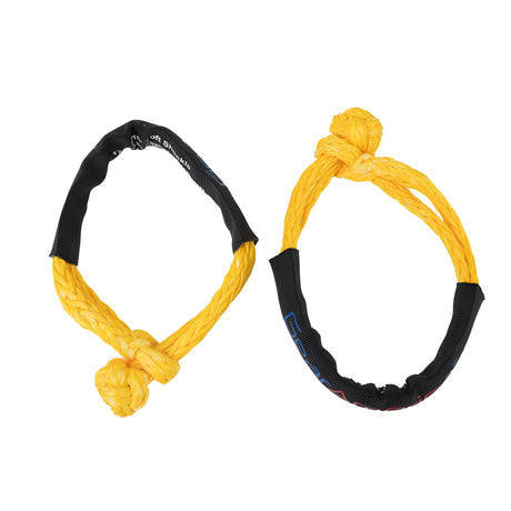 GearAmerica 2PK ATV/UTV 5/16" Synthetic Soft Shackles (Yellow) - Made in The USA