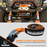 (2PK) Heavy Duty Recovery Tow Straps 3" x 20' | 35,053 LBS Minimum Breaking Strength