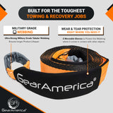 Heavy Duty Tow Strap 3"x 20' + Tree Saver / Winch Extension Strap 3"x8' Value Bundle (2 Pack)