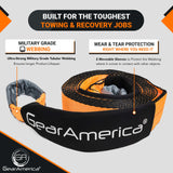 (2PK) Heavy Duty Recovery Tow Straps 3" x 20' | 35,053 LBS Minimum Breaking Strength