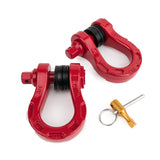 Aluminum ULTRA Bow Shackles with AntiTheft Locking Pin (Red) | 30,000 LBS MBS (10,000 LBS WLL)